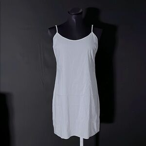 White slip dress with adjustable straps!